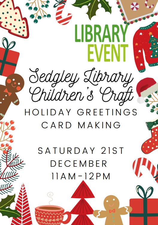 Sedgley Library - Children's Holiday Greetings Card Making Activity